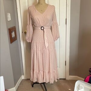 Taylor Blush Pink Long Sleeve Dress